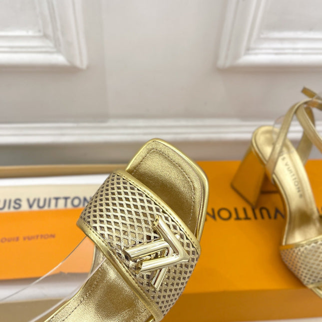 LV WOMEN HIGH SANDAL IN GOLDEN CALFSKIN