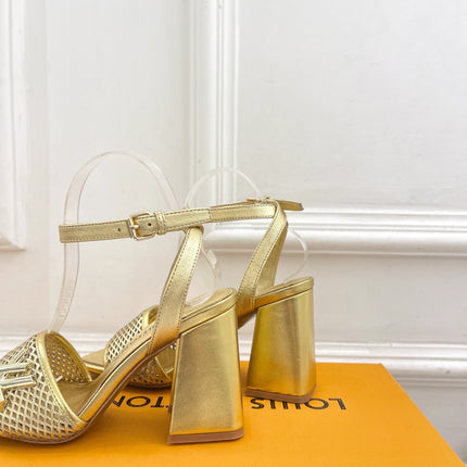 LV WOMEN HIGH SANDAL IN GOLDEN CALFSKIN