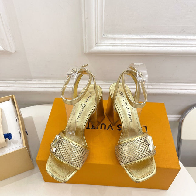 LV WOMEN HIGH SANDAL IN GOLDEN CALFSKIN