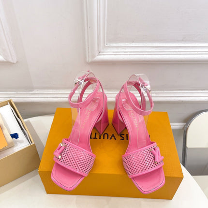 LV WOMEN HIGH SANDAL IN BRIGHT PINK CALFSKIN