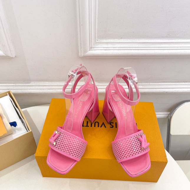 LV WOMEN HIGH SANDAL IN BRIGHT PINK CALFSKIN