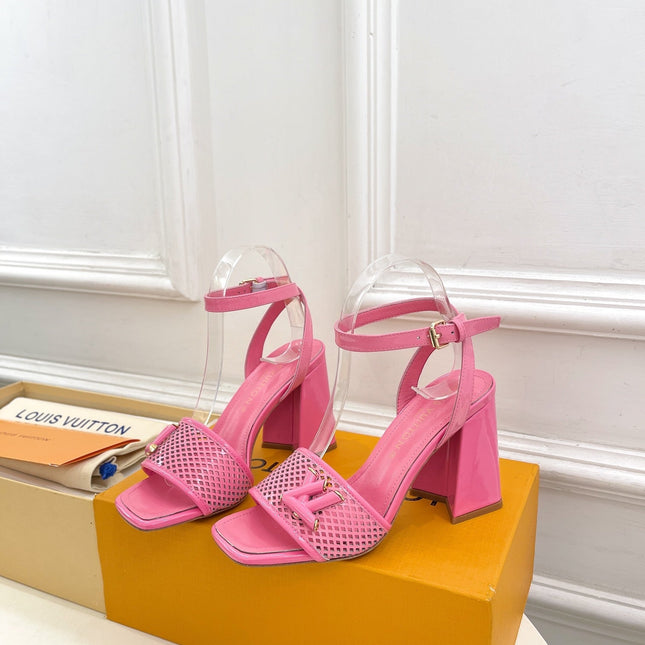 LV WOMEN HIGH SANDAL IN BRIGHT PINK CALFSKIN