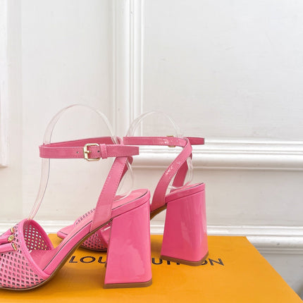 LV WOMEN HIGH SANDAL IN BRIGHT PINK CALFSKIN