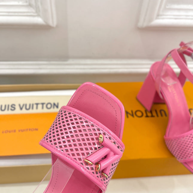 LV WOMEN HIGH SANDAL IN BRIGHT PINK CALFSKIN