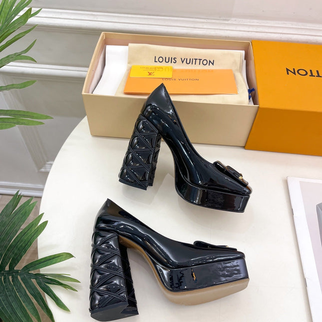 SHAKE MARY JANE HIGH HEEL 12 CM IN BLACK PATENT CALFSKIN