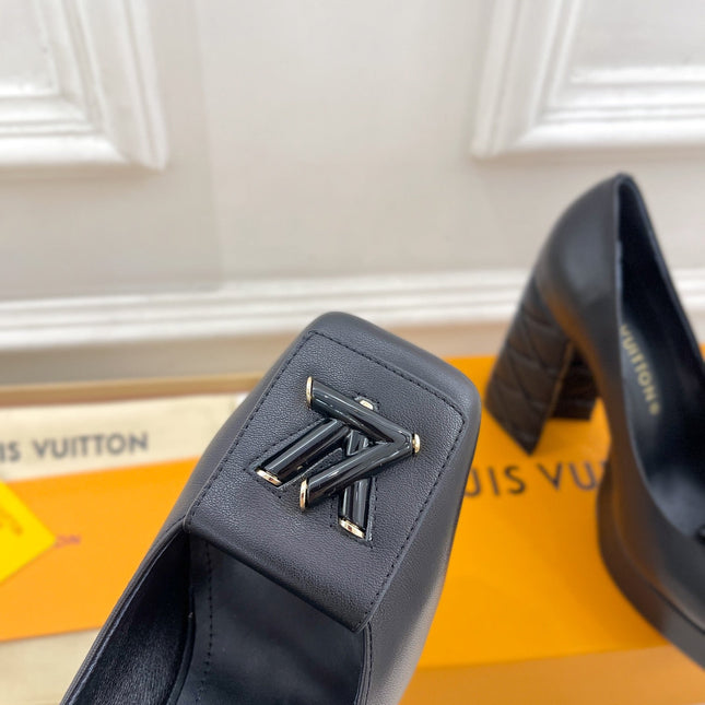 SHAKE MARY JANE HIGH HEEL 12 CM IN BLACK CALFSKIN