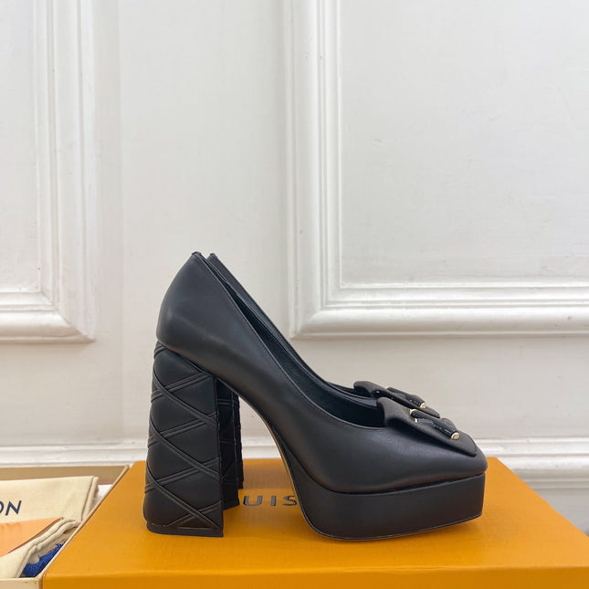 SHAKE MARY JANE HIGH HEEL 12 CM IN BLACK CALFSKIN