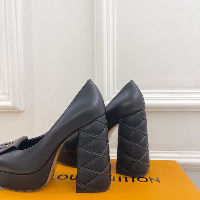 SHAKE MARY JANE HIGH HEEL 12 CM IN BLACK CALFSKIN