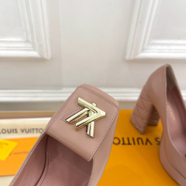 SHAKE MARY JANE HIGH HEEL 12 CM IN CREPE PINK CALFSKIN
