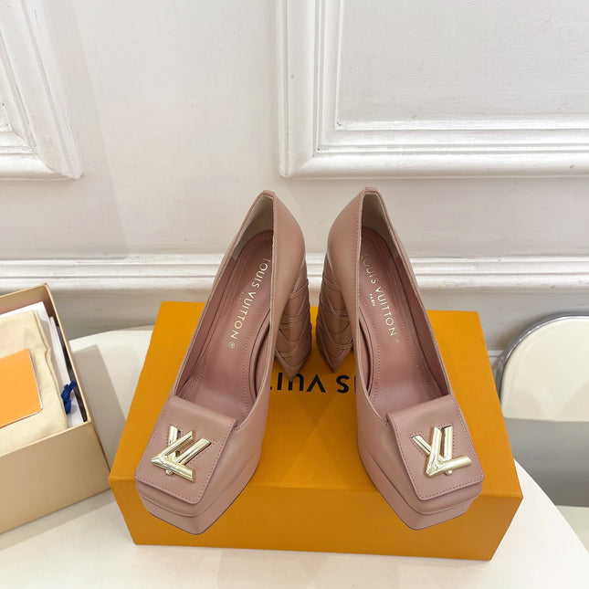 SHAKE MARY JANE HIGH HEEL 12 CM IN CREPE PINK CALFSKIN