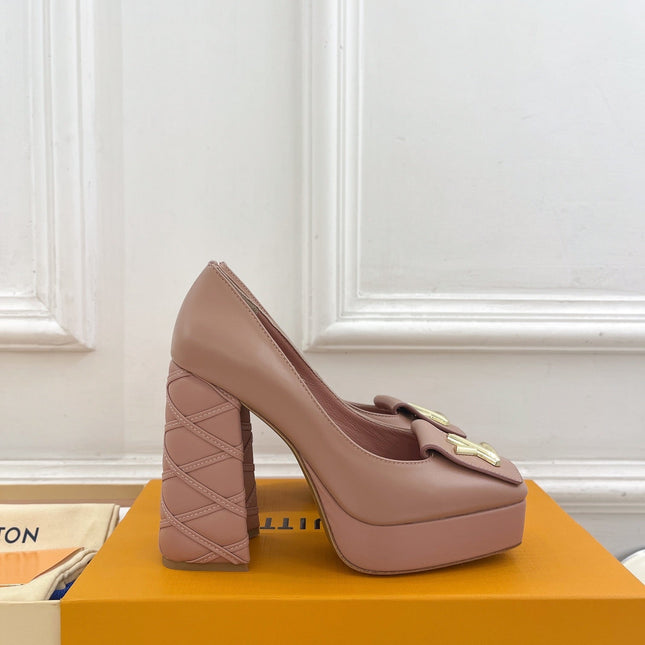 SHAKE MARY JANE HIGH HEEL 12 CM IN CREPE PINK CALFSKIN