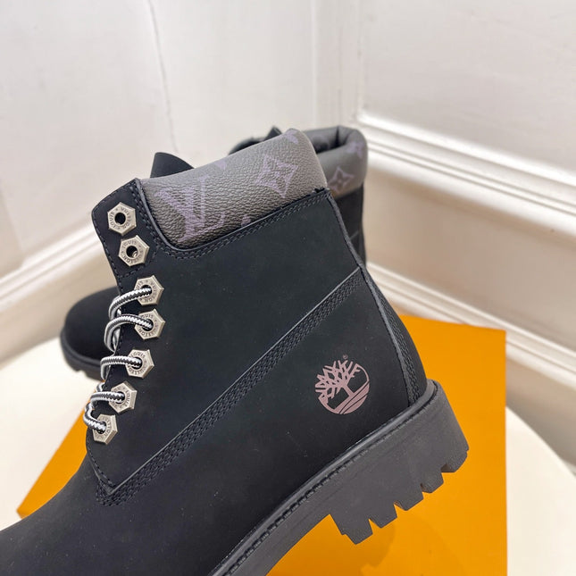 LV X TIMBERLAND MARTIN BOOT IN BLACK SUEDE