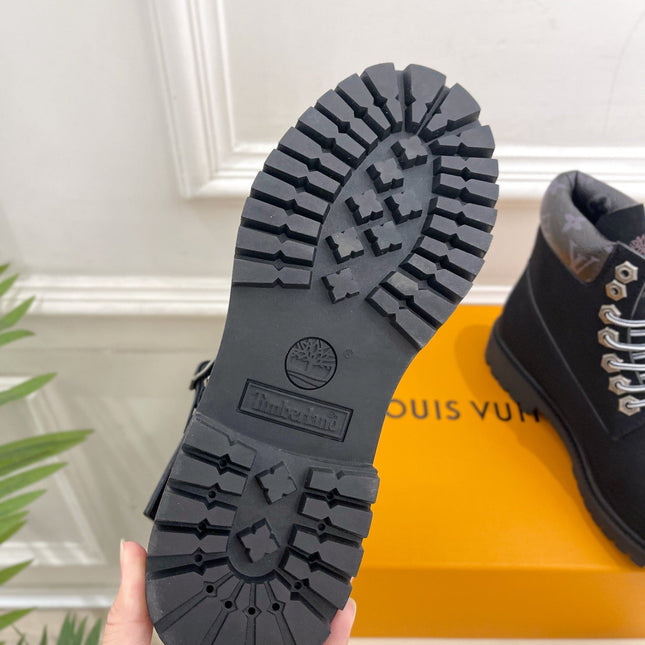 LV X TIMBERLAND MARTIN BOOT IN BLACK SUEDE