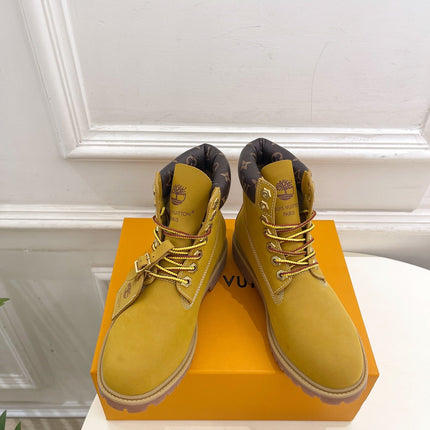 LV X TIMBERLAND MARTIN BOOT IN PEANUT BROWN SUEDE