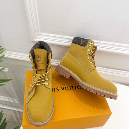LV X TIMBERLAND MARTIN BOOT IN PEANUT BROWN SUEDE