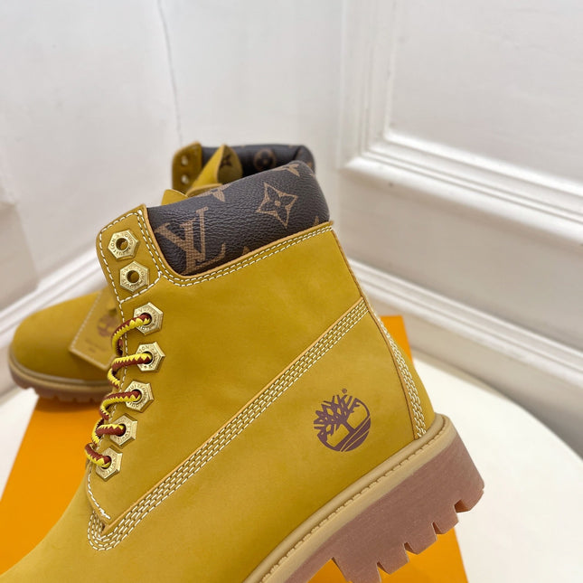 LV X TIMBERLAND MARTIN BOOT IN PEANUT BROWN SUEDE