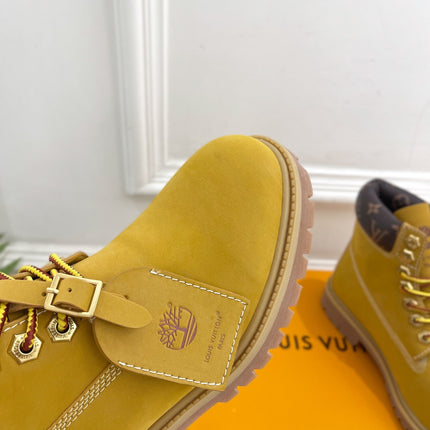 LV X TIMBERLAND MARTIN BOOT IN PEANUT BROWN SUEDE
