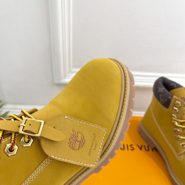 LV X TIMBERLAND MARTIN BOOT IN PEANUT BROWN SUEDE
