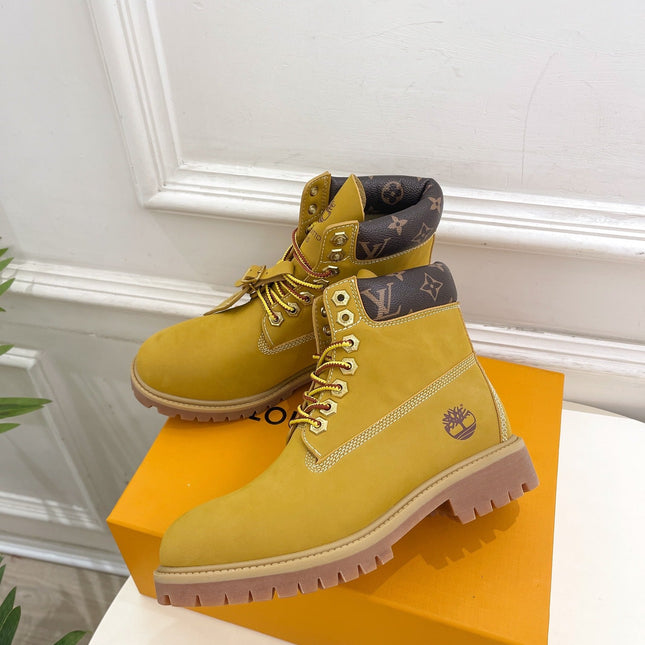 LV X TIMBERLAND MARTIN BOOT IN PEANUT BROWN SUEDE