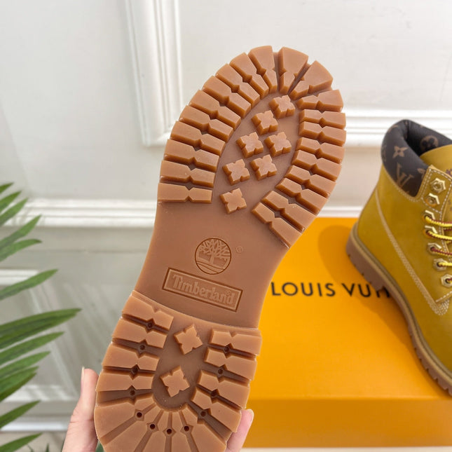 LV X TIMBERLAND MARTIN BOOT IN PEANUT BROWN SUEDE