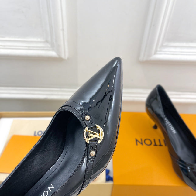 6AM HIGH PUMP 5 CM IN BLACK PATENT CALFSKIN