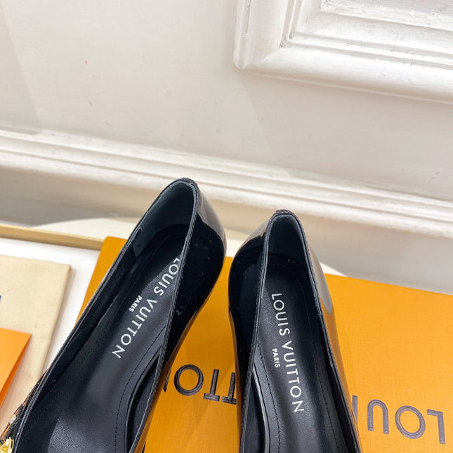 6AM HIGH PUMP 5 CM IN BLACK PATENT CALFSKIN
