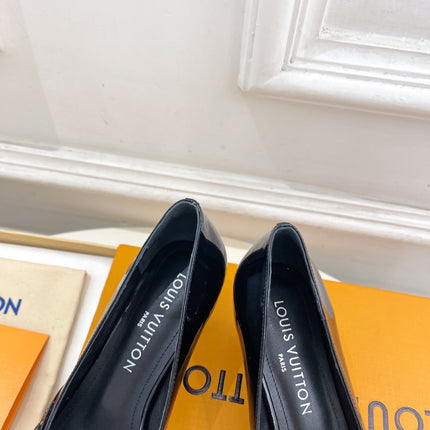 6AM HIGH PUMP 5 CM IN BLACK PATENT CALFSKIN