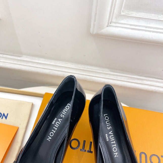6AM HIGH PUMP 5 CM IN BLACK PATENT CALFSKIN