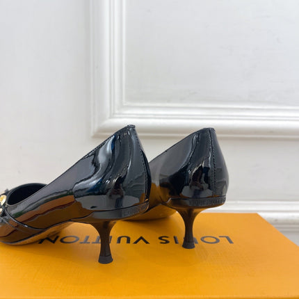 6AM HIGH PUMP 5 CM IN BLACK PATENT CALFSKIN
