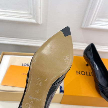 6AM HIGH PUMP 5 CM IN BLACK PATENT CALFSKIN