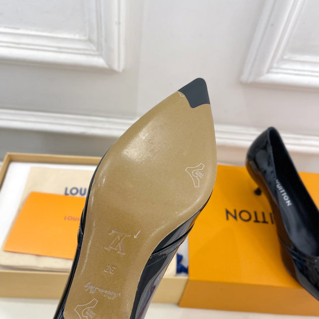 6AM HIGH PUMP 5 CM IN BLACK PATENT CALFSKIN