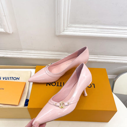 6AM HIGH PUMP 5 CM IN BABY PINK CALFSKIN