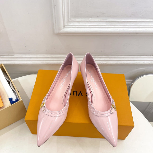 6AM HIGH PUMP 5 CM IN BABY PINK CALFSKIN