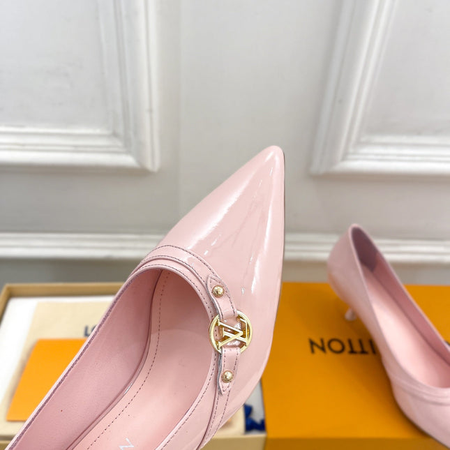 6AM HIGH PUMP 5 CM IN BABY PINK CALFSKIN