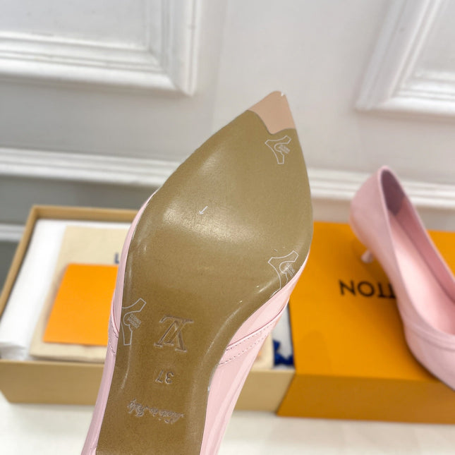 6AM HIGH PUMP 5 CM IN BABY PINK CALFSKIN