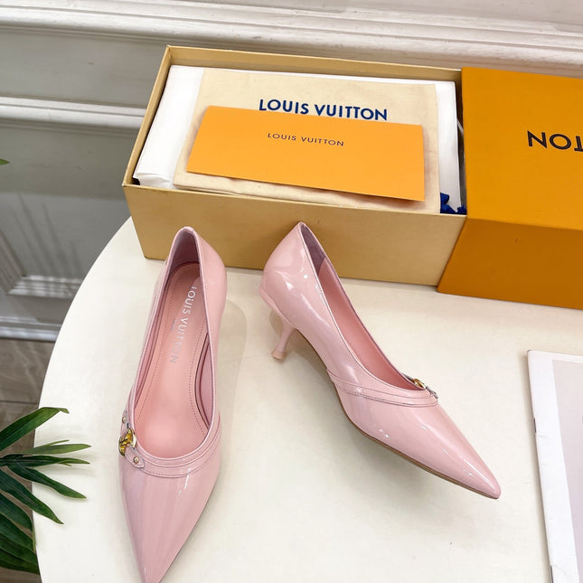 6AM HIGH PUMP 5 CM IN BABY PINK CALFSKIN