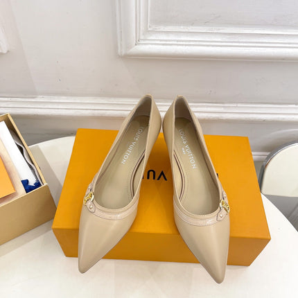 6AM HIGH PUMP 5 CM IN BISQUE BEIGE CALFSKIN
