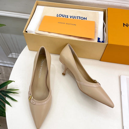 6AM HIGH PUMP 5 CM IN BISQUE BEIGE CALFSKIN