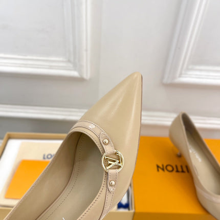 6AM HIGH PUMP 5 CM IN BISQUE BEIGE CALFSKIN