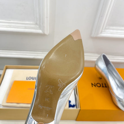 6AM HIGH PUMP 5 CM IN SILVER CALFSKIN