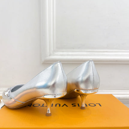 6AM HIGH PUMP 5 CM IN SILVER CALFSKIN