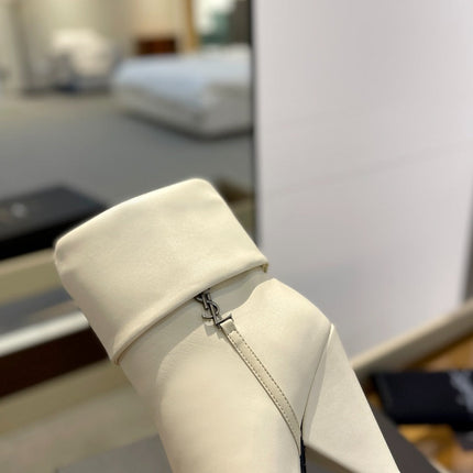 SL NIKI BOOTIES WHITE CALFSKIN