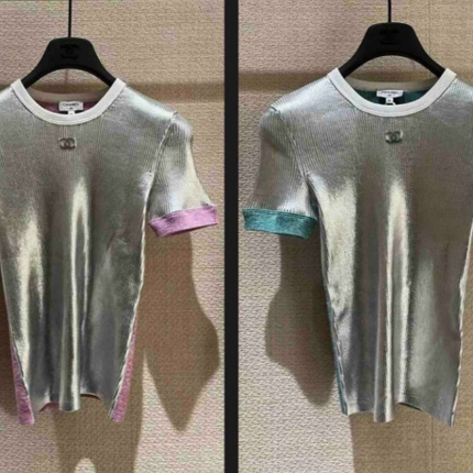 CC 25 Short Sleeves T- shirt Silver Cotton