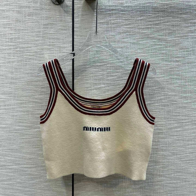 Miu Beige Tank Top and Skirt