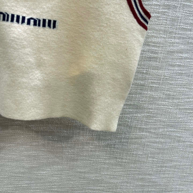Miu Beige Tank Top and Skirt