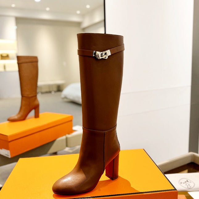 STORY BOOT 85MM IN BRONZE BROWN CALFSKIN