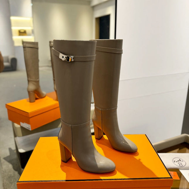 STORY BOOT 85MM IN PEANUT BROWN CALFSKIN