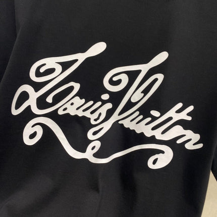LV T-SHIRT IN BLACK COTTON 239616