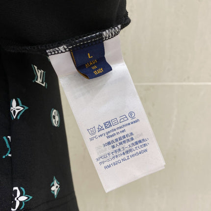 LV CASUAL SHORTS BLACK MIX WHITE COTTON STRETCH FABRIC 239612