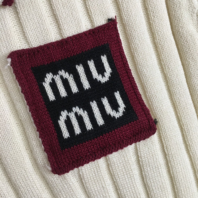 MIUMIU SHORT-SLEEVE KNIT TOP STYLE 294